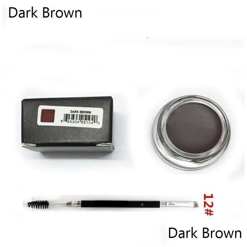 Eyebrow Enhancers Pomade Medium Brown Waterproof Makeup 4G Blonde/Chocolate/Dark Brown/Ebony/Auburn/Medium Brown/Talpe Vs Drop Deliv