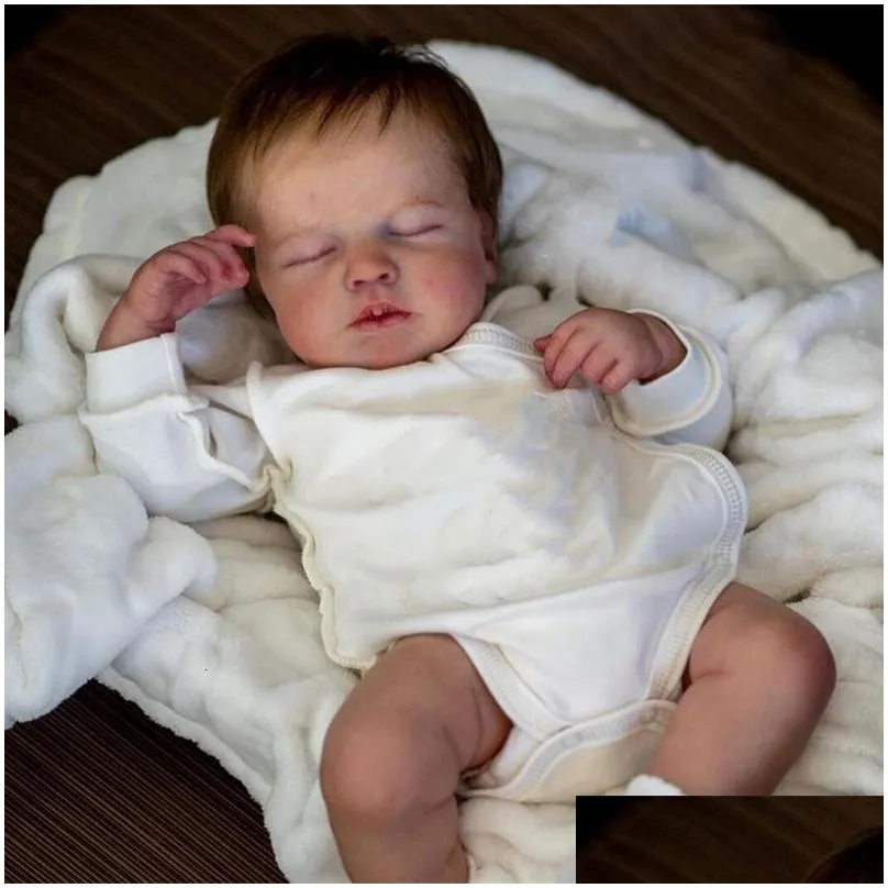 Dolls 50 CM 3D-Paint With Visible Veins Soft Silicone Reborn Baby Doll Toy Like Real 20 Inch Sleeping Alive Kids Boneca Art Bebe