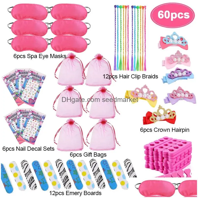 party favor spa wedding supplies girls birthday gifts guests bachelor favors crown hairpin stickers christmas pinata filler 230512