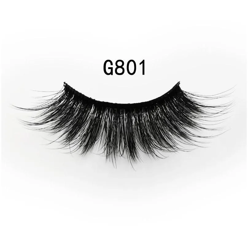 False Eyelashes 5 Pair Eyelashes 3D Mink Lashes Soft Thick Eyelash G800 Crisscross Winged Natural Long No Fall Off Makeup Wholesale La Dhmon