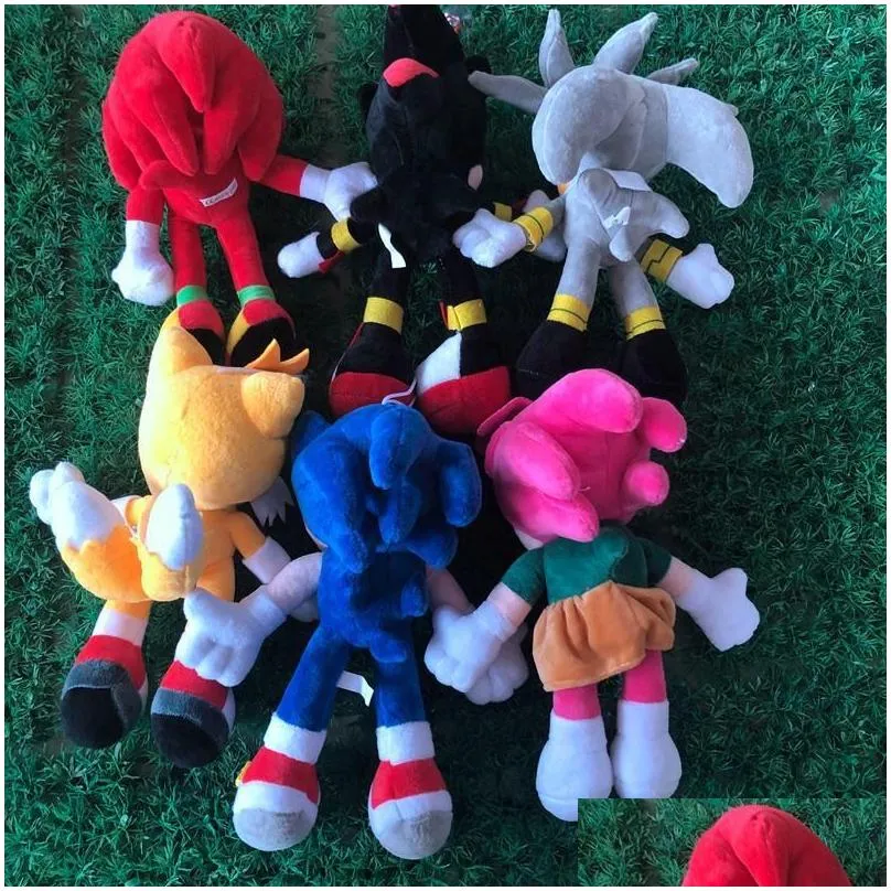 28cm NNew Arrival  Tails Knuckles Echidna Stuffed animals Plush Toys gift