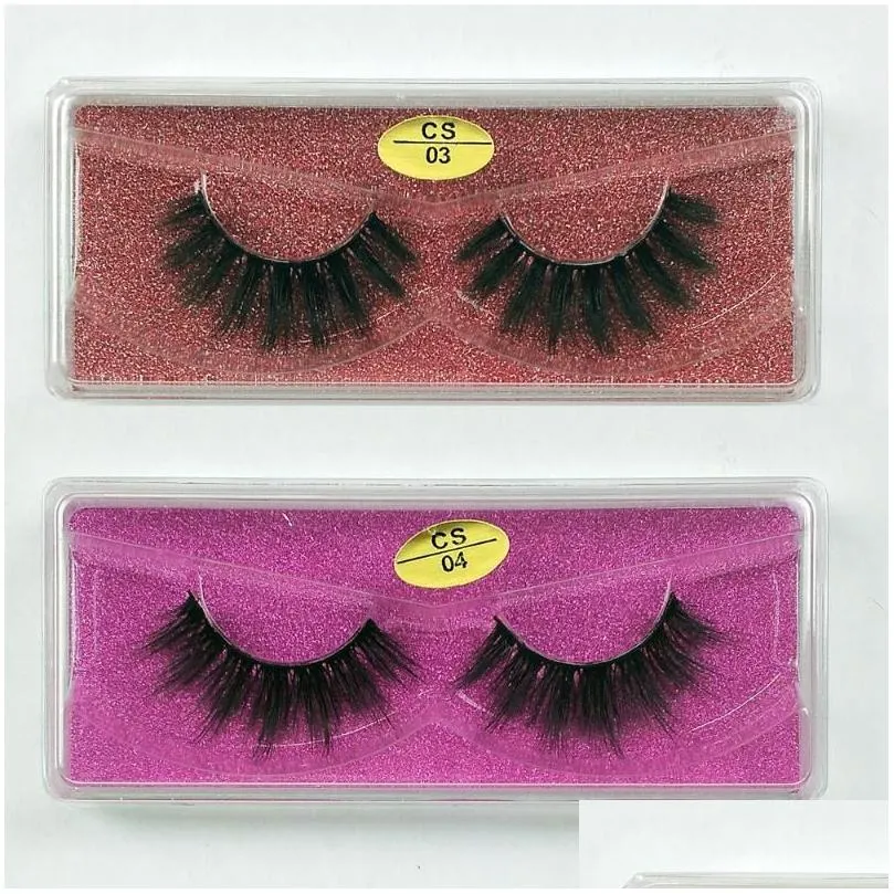 False Eyelashes Wholesale Eyelashes 30/40/50/100Pcs 3D Mink Lashes Natural False Makeup In Bk Drop Delivery Health Beauty Makeup Eyes Dhcas