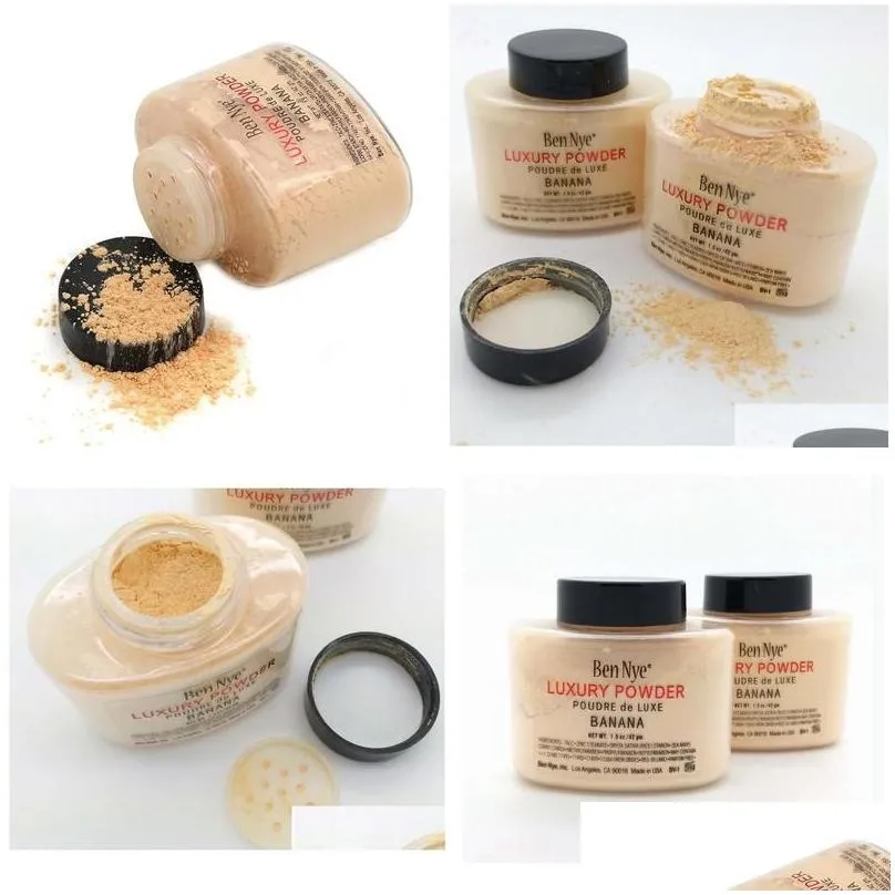 Face Powder Ben Nye Banana Loose Powders Waterproof Nutritious Bronze Color 42G Drop Delivery Health Beauty Makeup Dhtuk