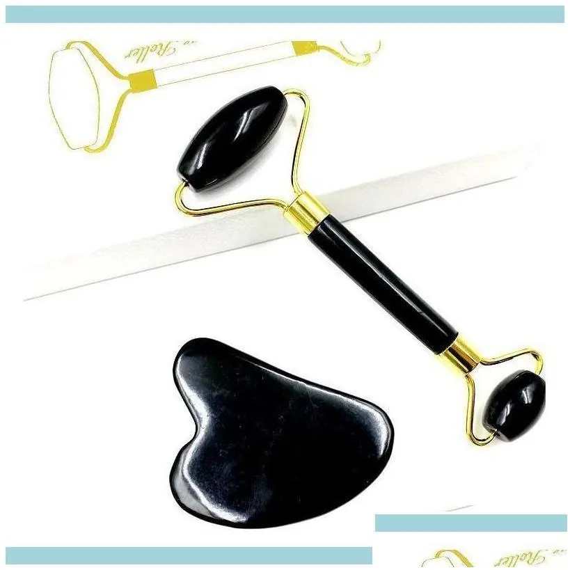 beauty instrument rf Jade Roller With Gift Box Heart Guasha Scra Board Slimming Face Lifting Masr Facial Skin Beauty Jllwbz Drop Deliv Mas Health 