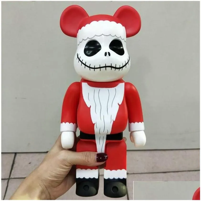 Games 400% 28CM The Bearbrick Santa Claus and Pumpkin prince jack bear figures Toy For Collectors Bearbrick Art Work model dec251a Good