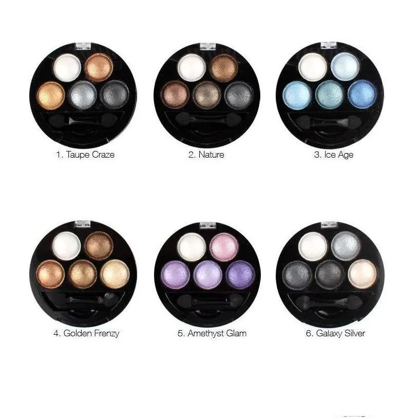 Eye Shadow Ubub Bright Stereo 5 Colors Eyeshadow Powder Palette Professional Makeup Waterproof Roast Shimmer Cosmetic Drop Delivery
