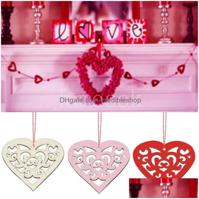 wooden love ornaments wedding decorations valentines day gifts wedding supplies party decoration 8cmx8cmx0.3cm db550