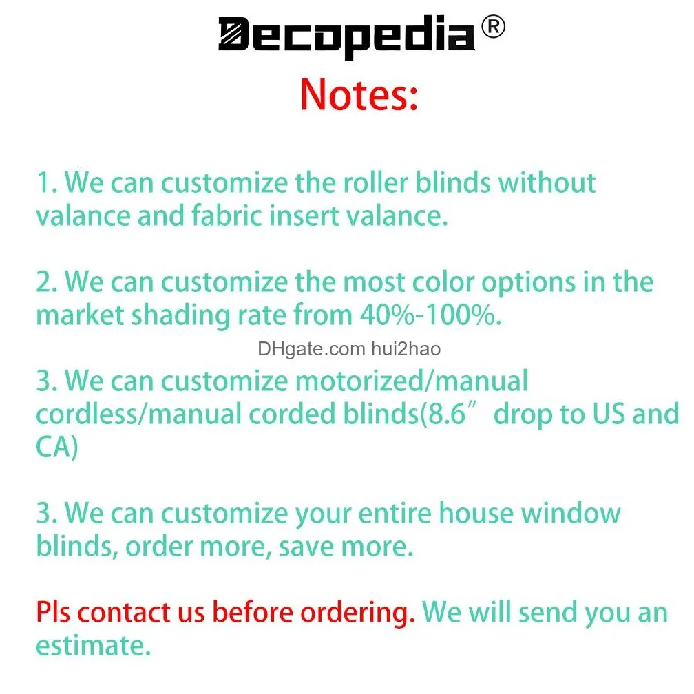 Blinds Decopedia Custom Home Window Roller Shades Motorized For Windows Blackout Day Night Wifi Smart Alexa 230302 Drop Delivery Gar Dh0Td