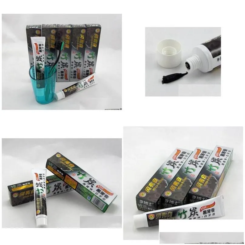 Toothpaste New Charcoal Tootaste White And Clean Whitening Black Bamboo Oral Tooth Paste Drop Delivery Health Beauty Dhixr