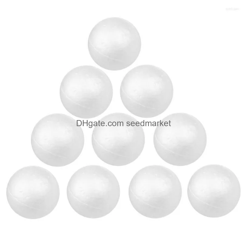 party decoration 10 x 7cm white modelling craft polystyrene foam ball sphere gifts tree ornaments home decor wedding supplies