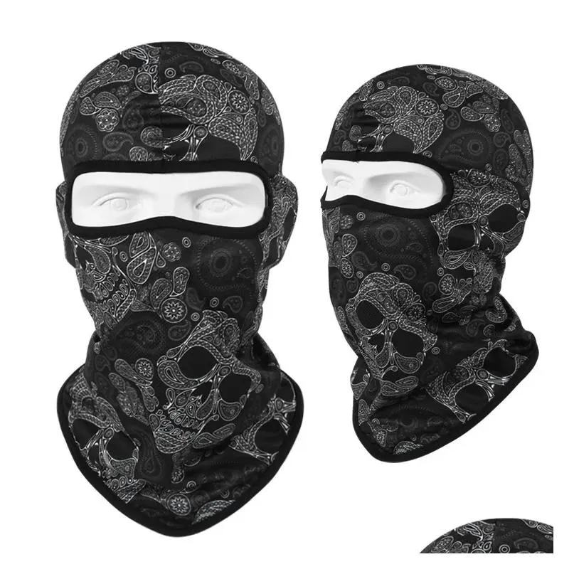 Outdoor Sunscreen Balaclava Motorcycle Skull Face Mask Quickdrying Breathable Cycling Wind Cap Ski Mask Bicycle Headgear 220811