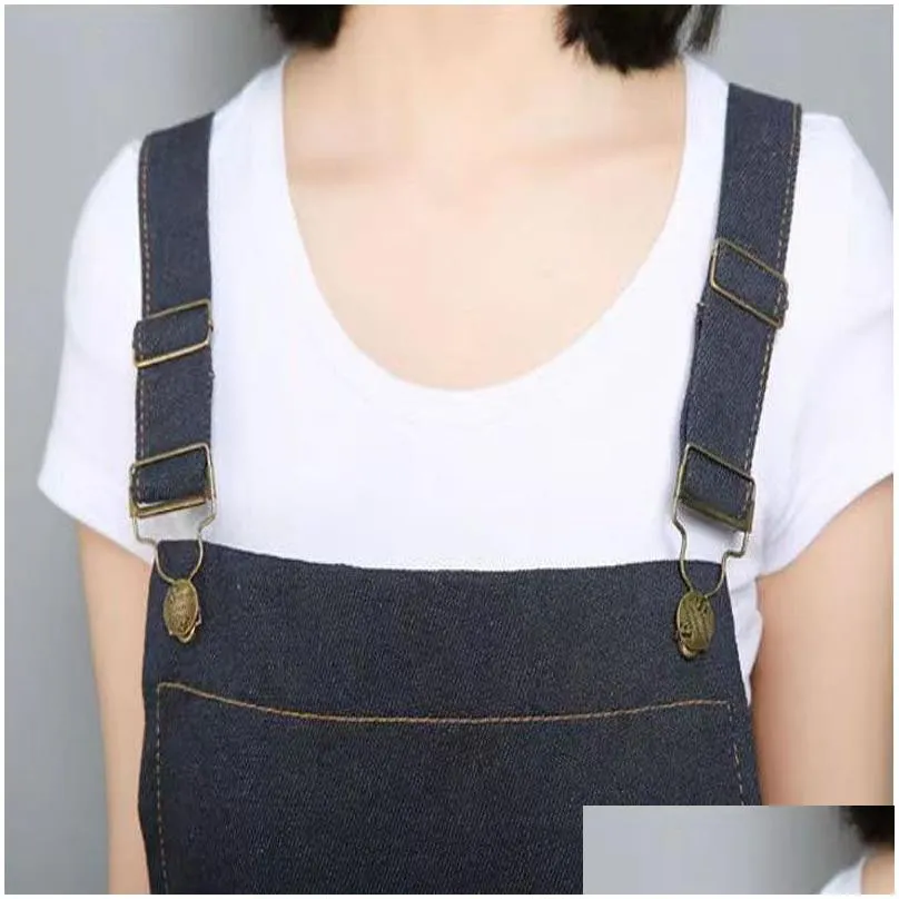 Manufacturers sell denim pure cotton aprons directly, produce and wholesale customized advertising aprons