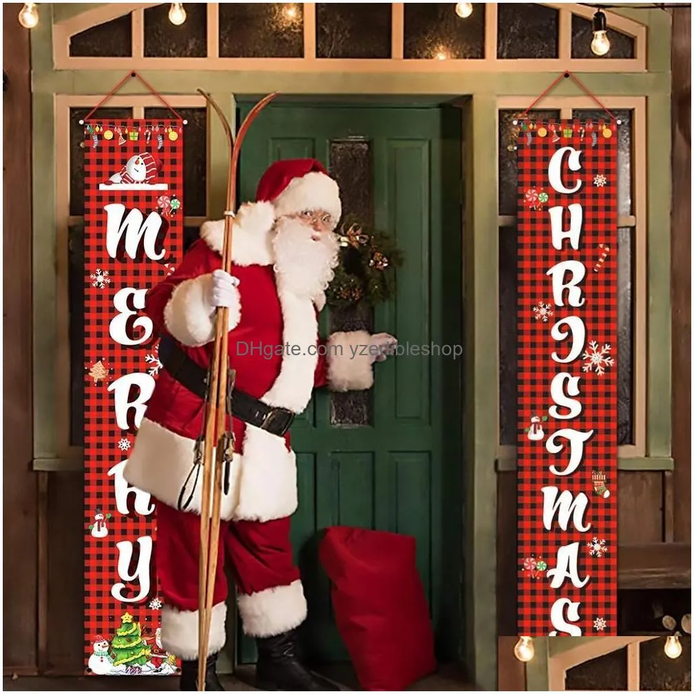 qifu christmas door banner merry christmas decor for home christmas ornaments xmas decor happy year 2021 navidad natal 201028