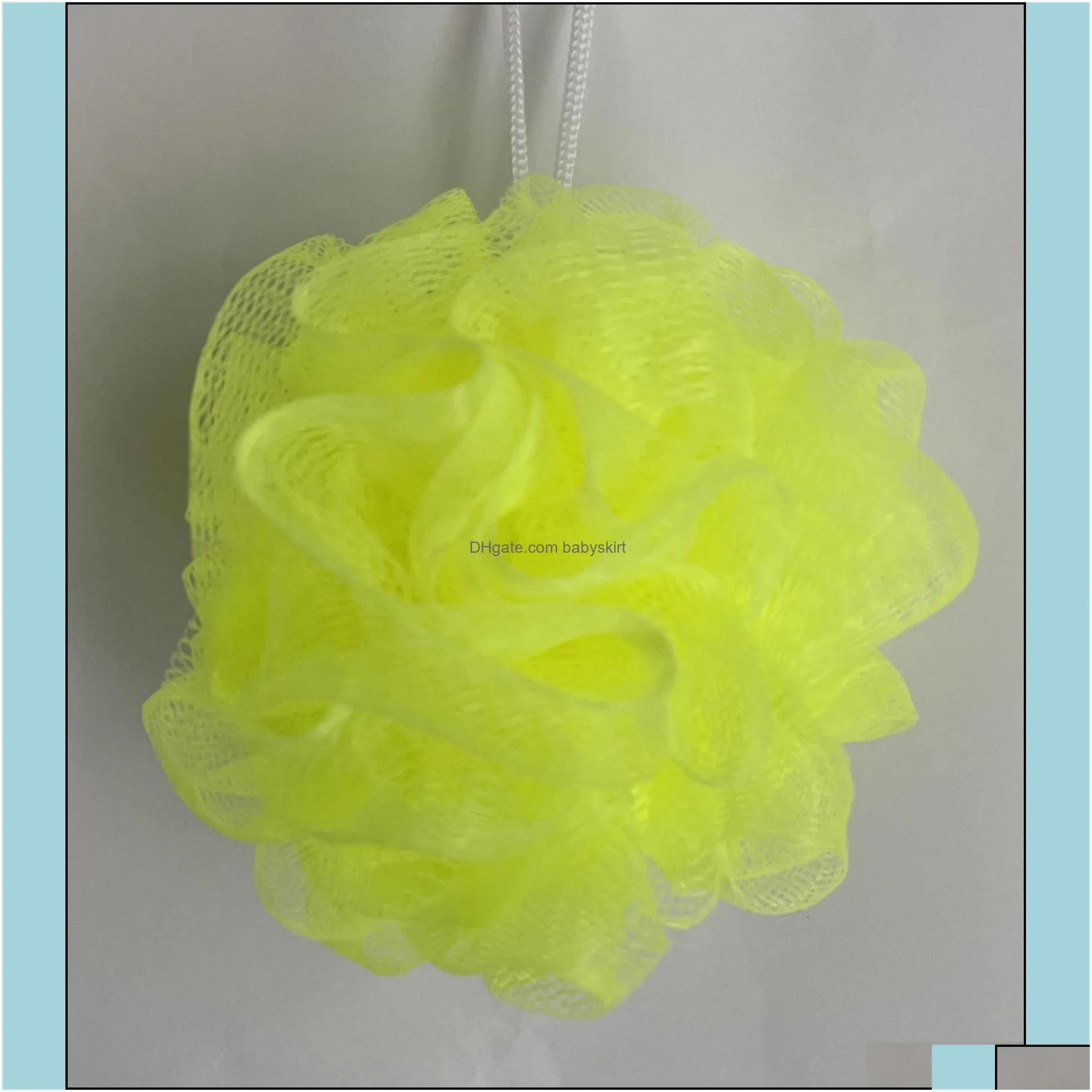 Bath Tools Accessories Body Health Beauty Shower Exfoliate Puff Sponge Mesh Net Candy Colors Soft Brush Sponges Scrubbers Random Color