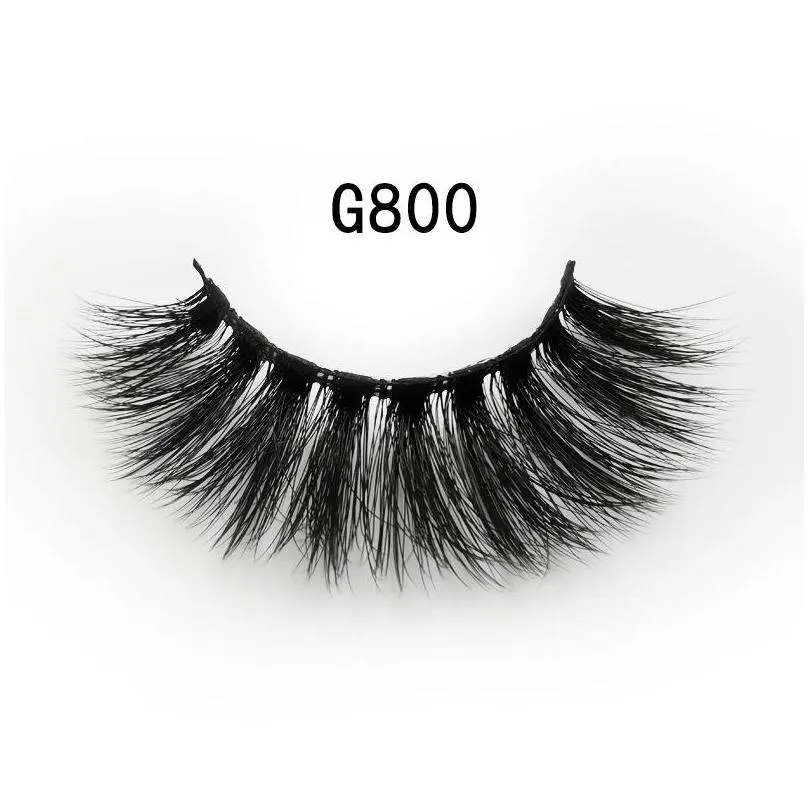 False Eyelashes 5 Pair Eyelashes 3D Mink Lashes Soft Thick Eyelash G800 Crisscross Winged Natural Long No Fall Off Makeup Wholesale La Dhmon