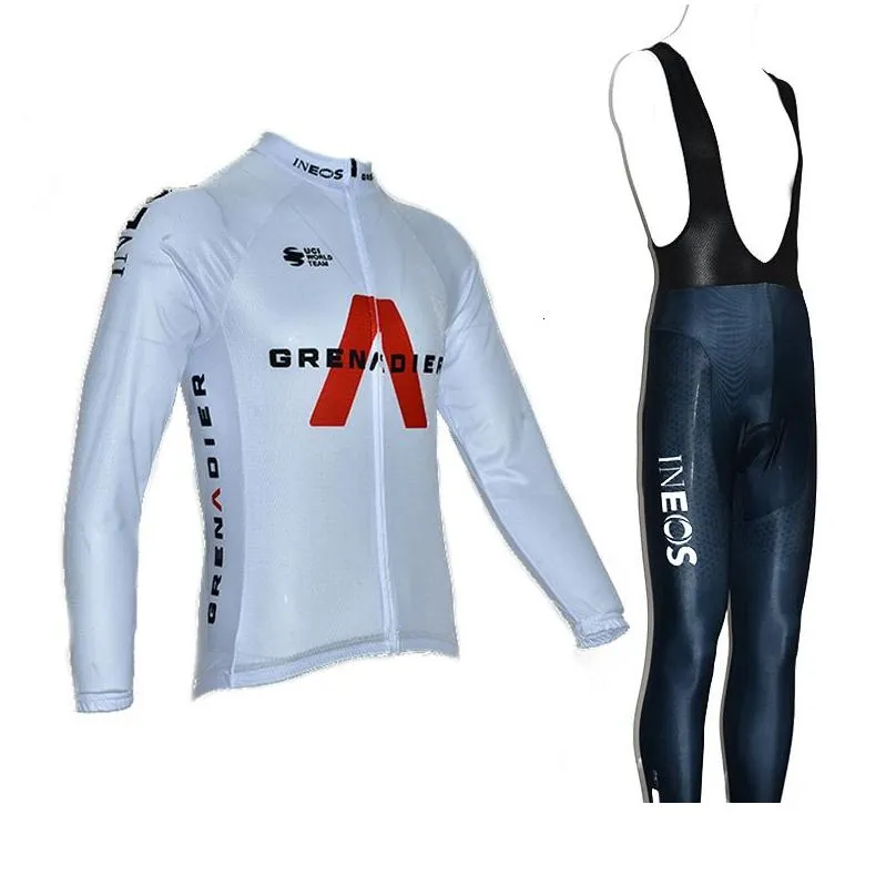 Cycling Jersey Sets Mountain Bike Jersey 9D Gel Cycling Pants Long Sleeve Suit Men Quick dry zipper Cycling Jersey 230208
