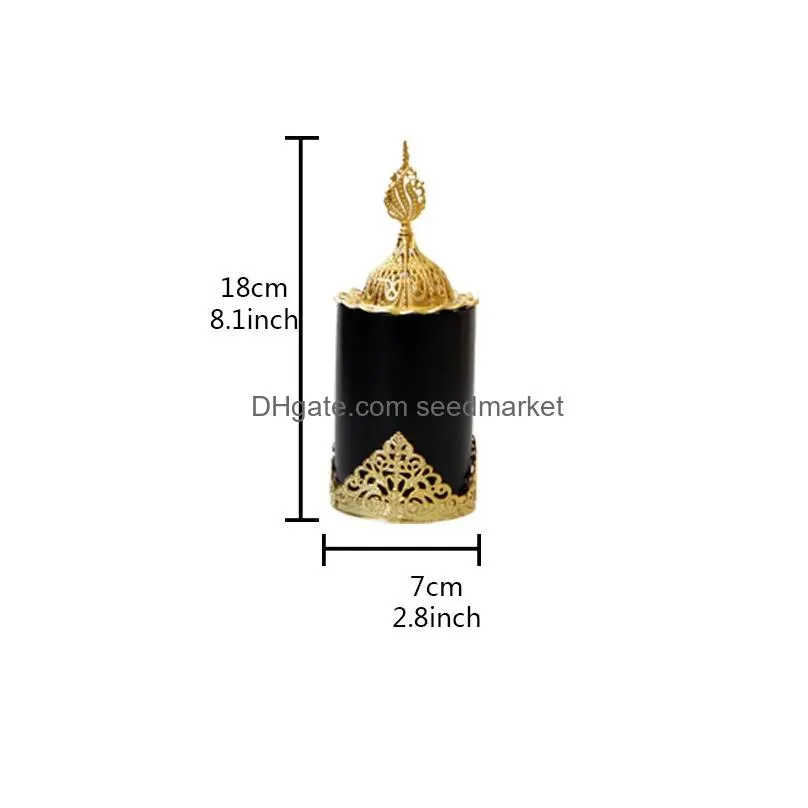 novelty items middle east arab gold metal incense stove mini small handheld incense stove home decoration incense incense holder