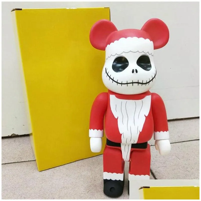 Games 400% 28CM The Bearbrick Santa Claus and Pumpkin prince jack bear figures Toy For Collectors Bearbrick Art Work model dec251a Good