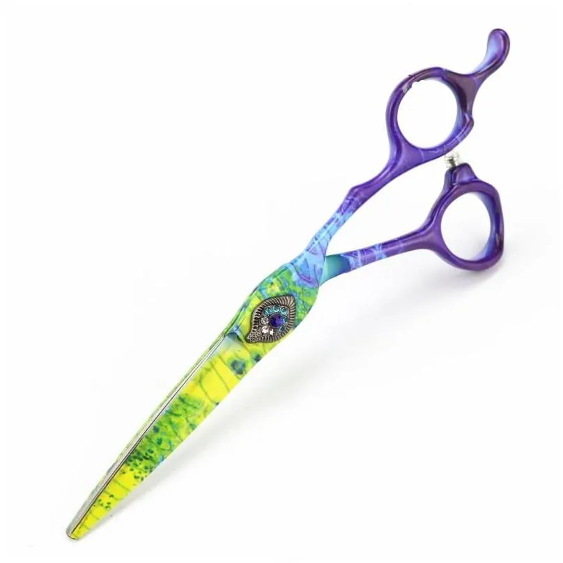 Hair Scissors Professional Feather Gem 6inch Cutting Hairdressing Thinning Shear Barber For189l