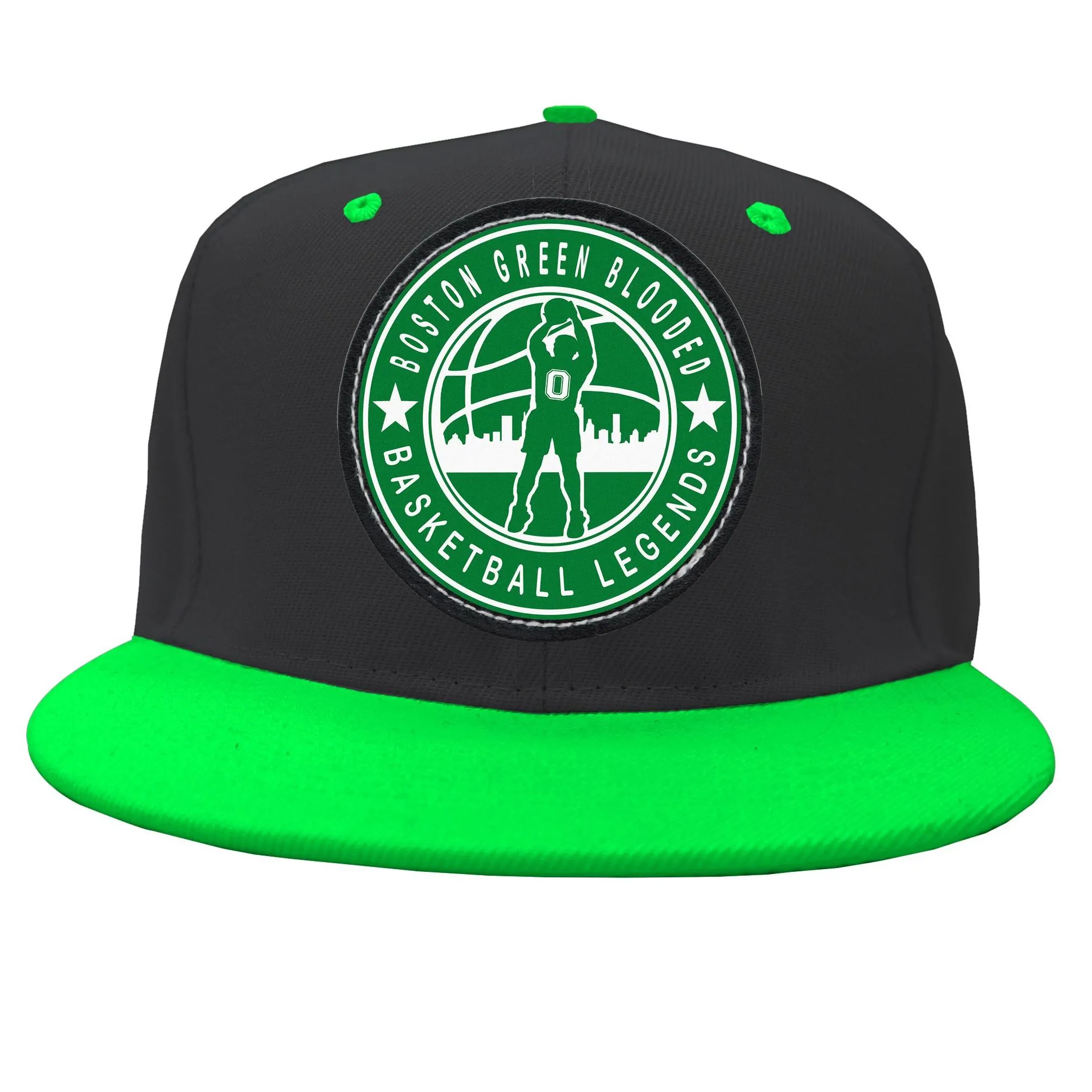 Unisex Boston Club Basketball Hat Hip Hop Adjustable Flat Brim Green Blooded Basketball 0 Legend Baseball Cap