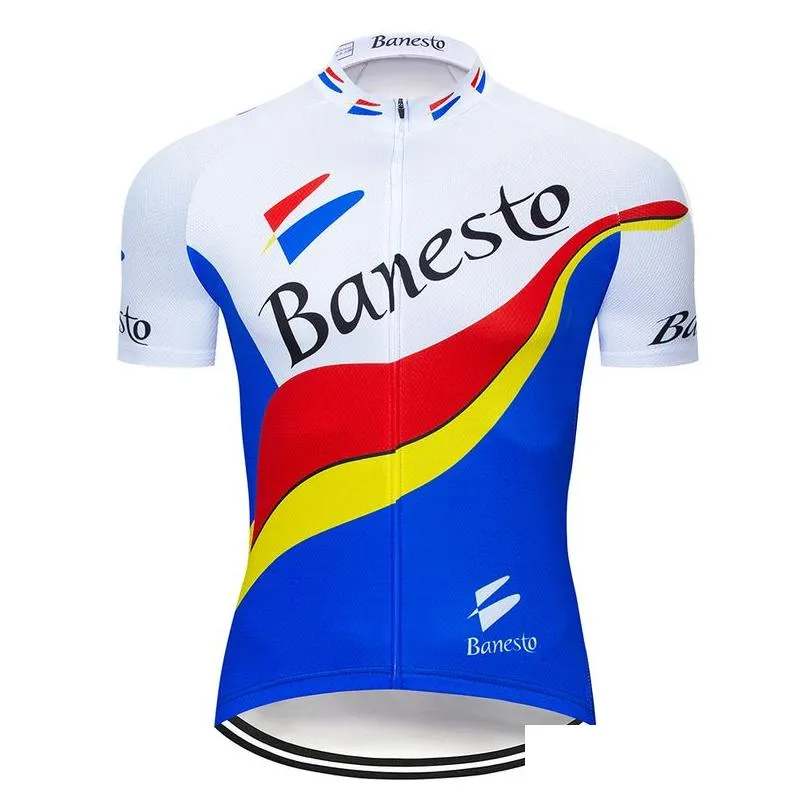Banesto team pro cycling jersey MTB Ropa Ciclismo mens women summer cycling Maillot bike jersey wear 220226