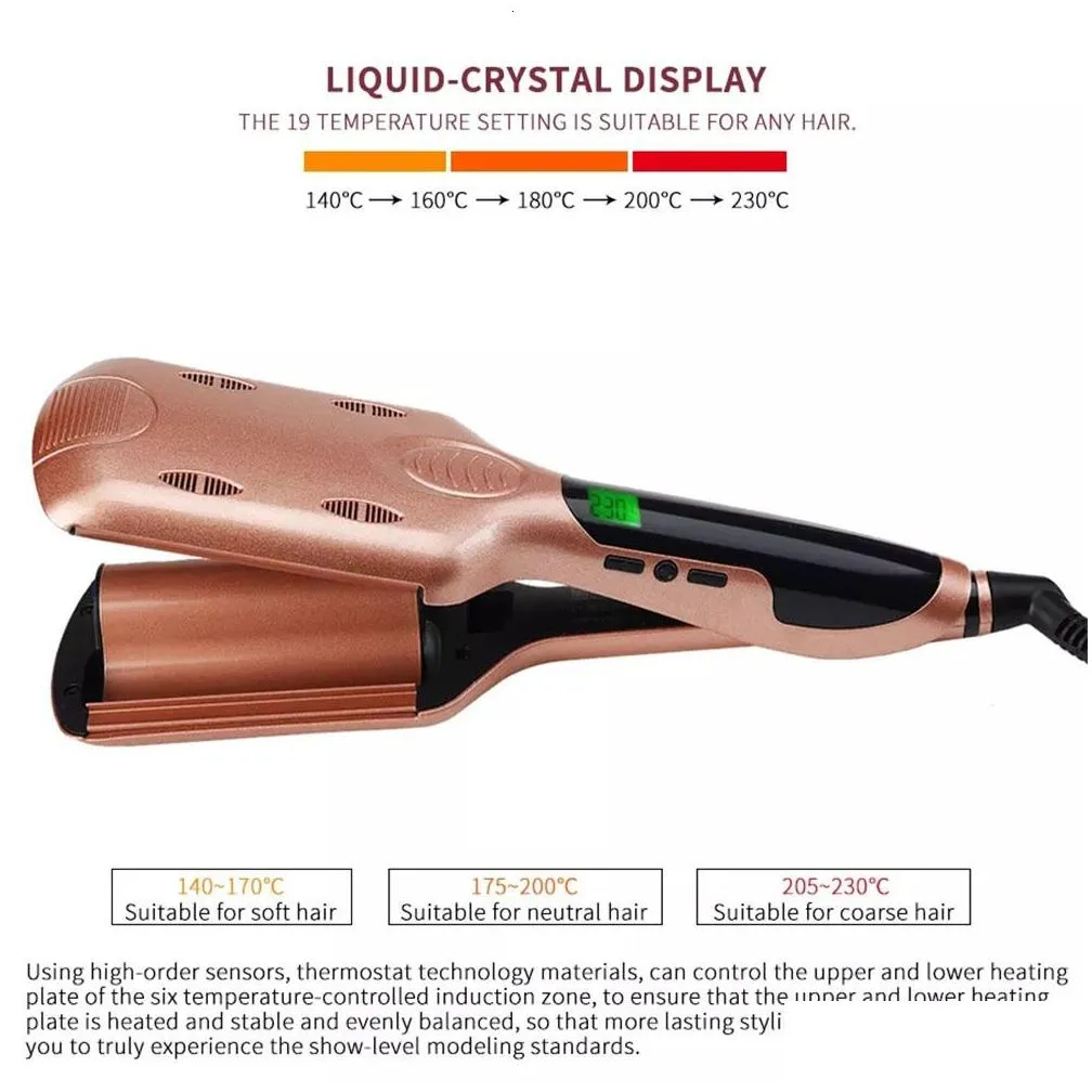 Curling Irons 3 Barrels Egg Roll Professional Ceramic Tourmaline Hair Roller Iron Deep Waver Curler Perm Splint Styling Tools 230620