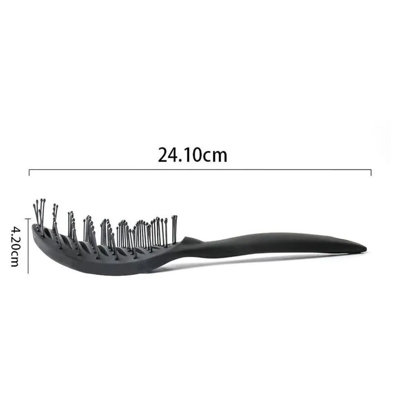 Portable Curved Anti-static Hair Massage Comb Wet Dry Dual-use Hairdressing Styling Brush Home Salon Styli sqcxAU