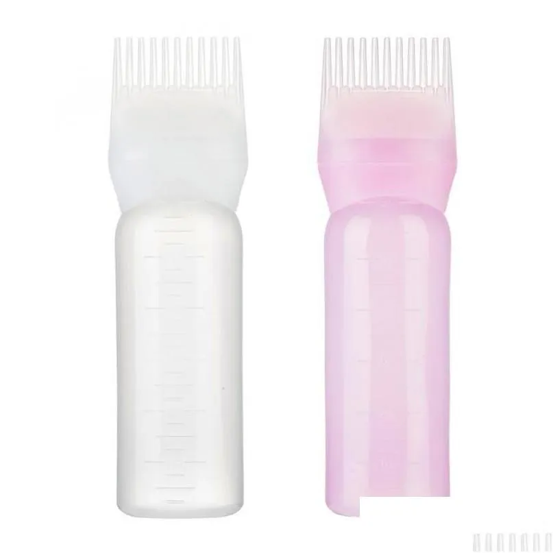 120ml Professional Hot Hair Dye Bottle Applicator Brush Dispensing Salon Hair Coloring Dyeing Dry Cleanin sqcdCR