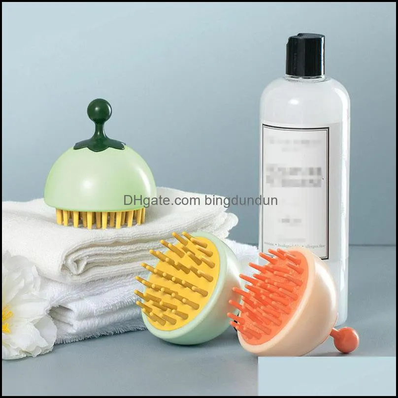 shampoobrush massage head brush head shampoo comb silicone scalp hair cleaning brushes
