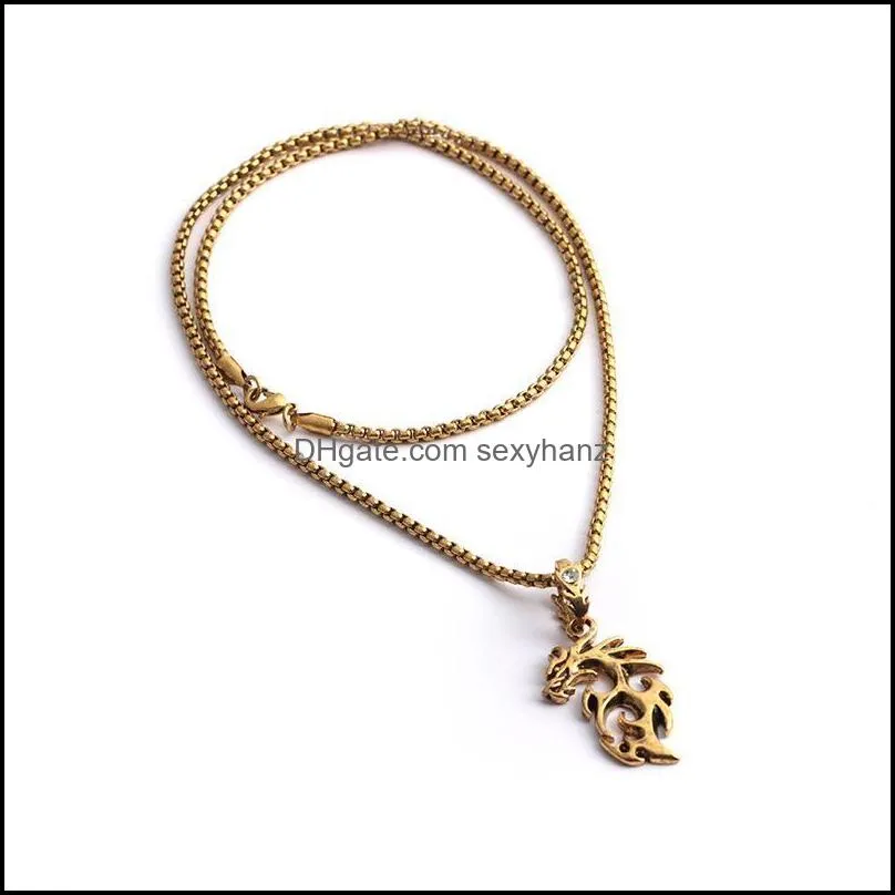 hip hop jewelry fashion fine chain cool dragon pendant necklaces beautifully jewelry accessories men necklace