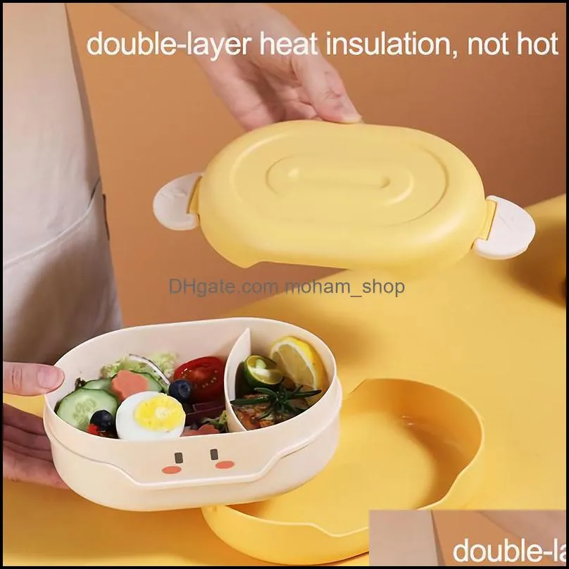 dinnerware sets cute bento lunch box for kids school children japanese style leakproof student container microwave lunchboxdinnerware