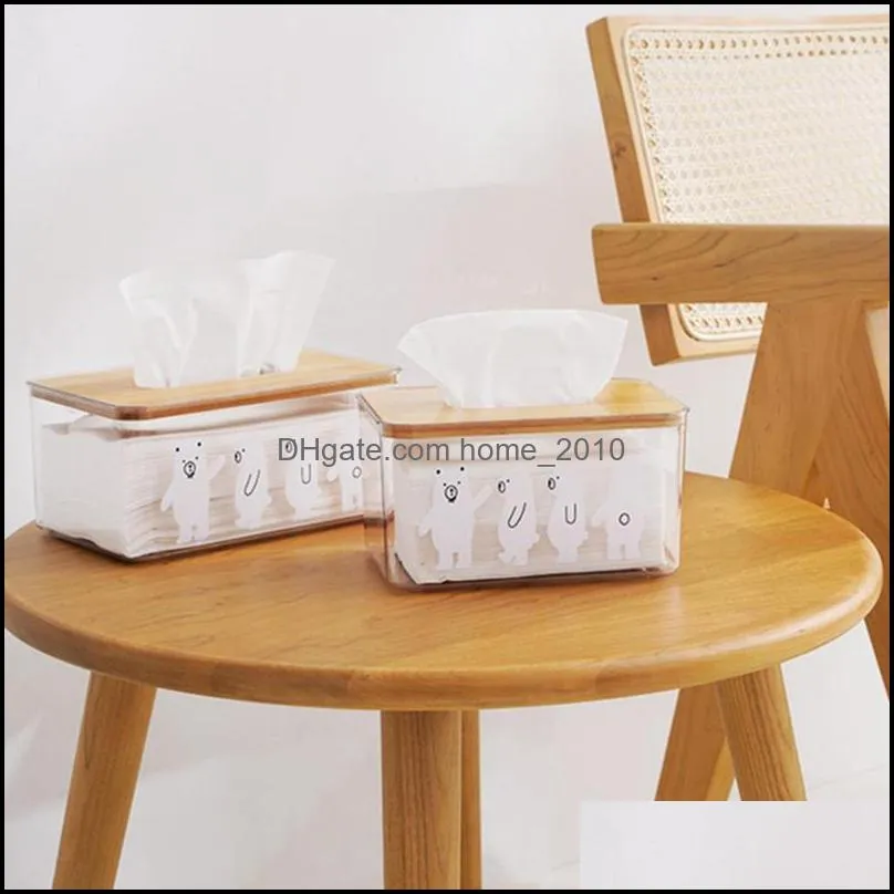 transparent napkin holder widely used pet toilet paper organizer box for home