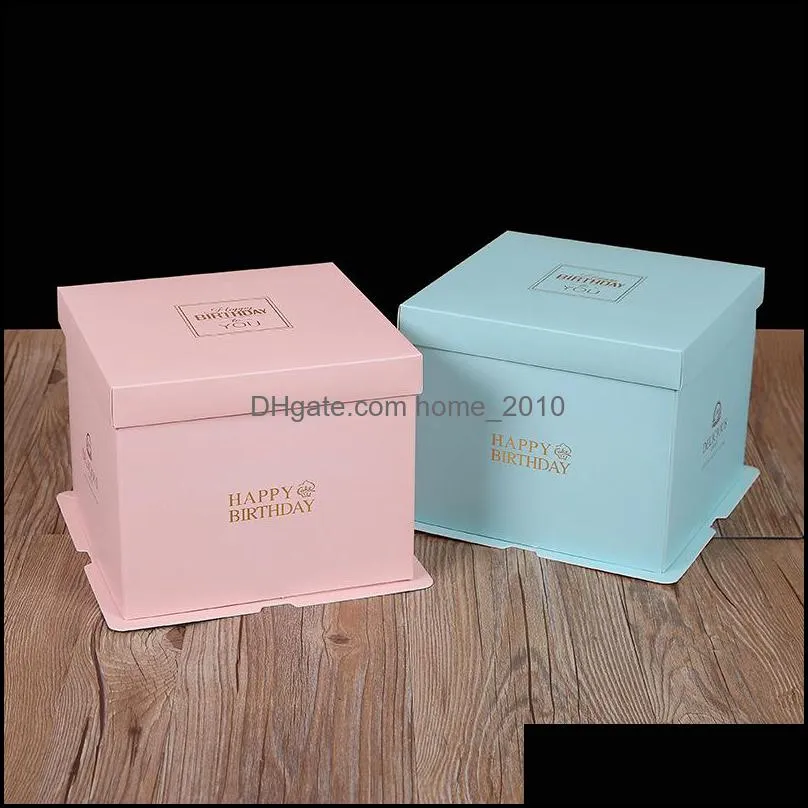 colorful cake packing boxes clear window wedding birthday chirstmas favor cake chocolate candy gift event box case customized vt1892
