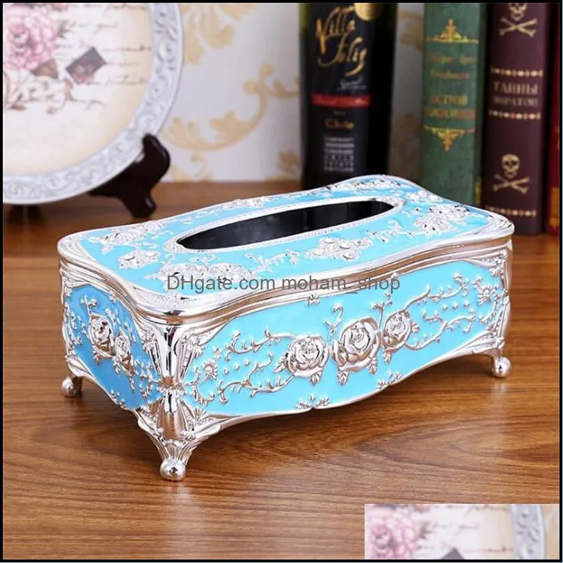 15 types european retangle napkin paper organizer for bathroom toilet holder luxury vintage style storage box