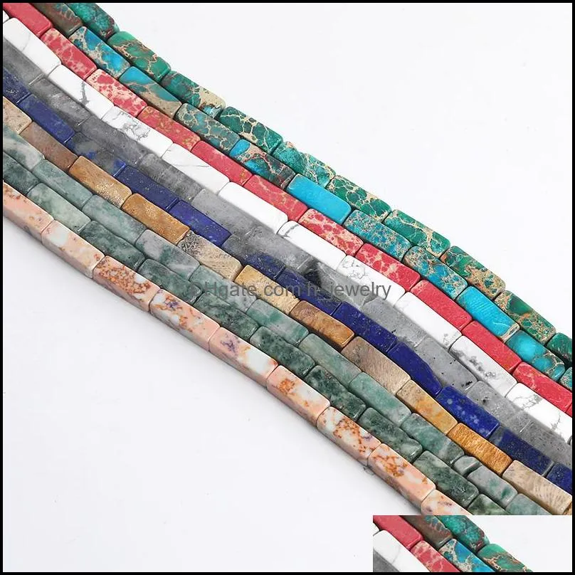 turquoise gemstone loose beads 5x13mm cuboid stone handmade strand diy creative natural stone for jewelry making bracelet earring