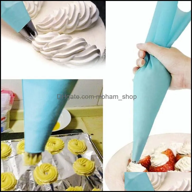 baking pastry tools 26 pcs cake decorating tool set silicone bag diy icing piping cream reusable bags add24 nozzle suit