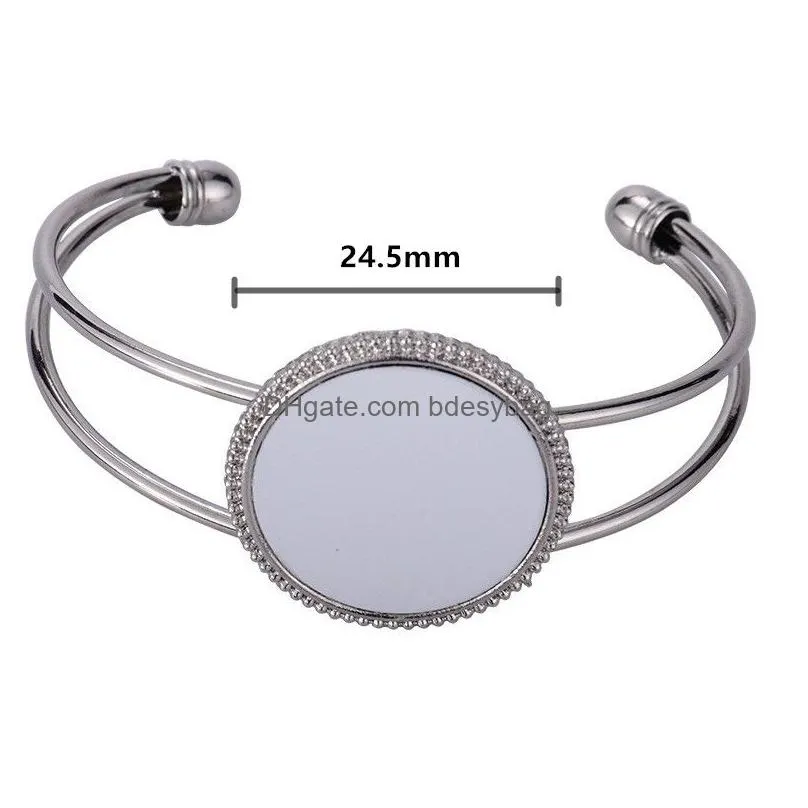 Cuff Sublimation Blank Bracelet Designer Gold Mens Bracelets For Woman Transfer Printing Alloy Round Sier Couples Valentines Day Chi Dhwmn From 1 54 DHgate