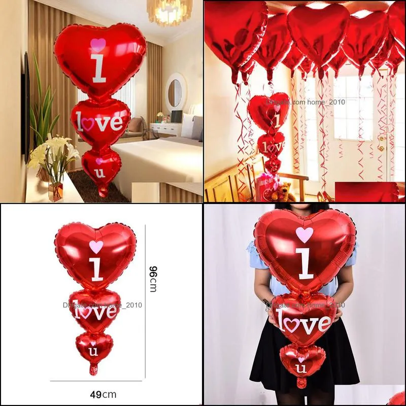 i love u balloon red heart balloons valentine day decorations and gift idea for him or her wedding birthday