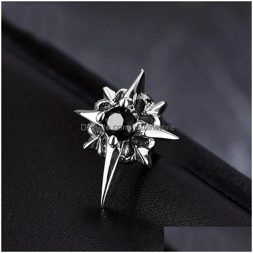 fashion jewelry single piece mens star earring vintage s925 silver earrings
