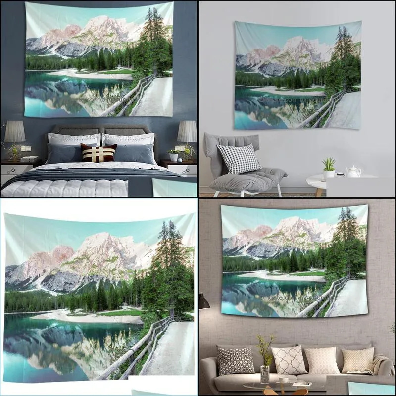 tapestries dreamy forest 3d printing tapestry wall hanging bed spread beach towel table cloth home decoration natural design