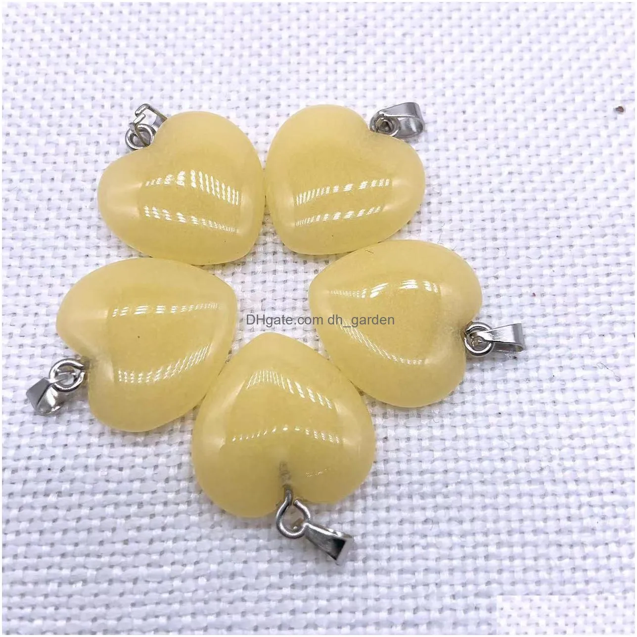 love heart luminous crystal stone charms glow in the dark stones pendant for necklaces jewelry making women men 20x6mm