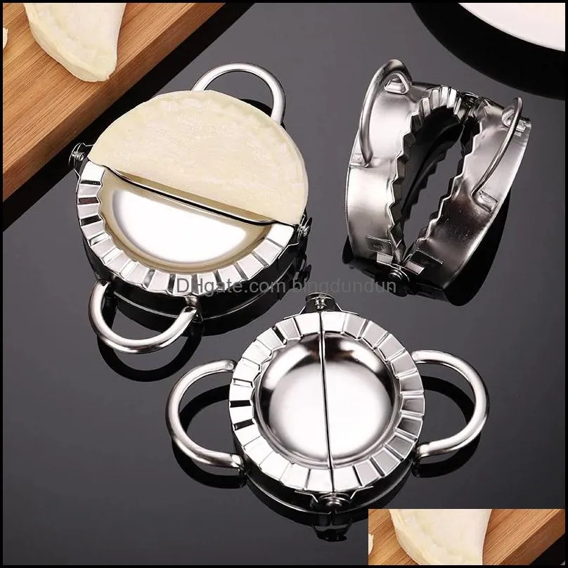 stainless steel dumplings tool lazy diy jiaozi maker device easy dumpling peeling slicer mold kitchen accessories