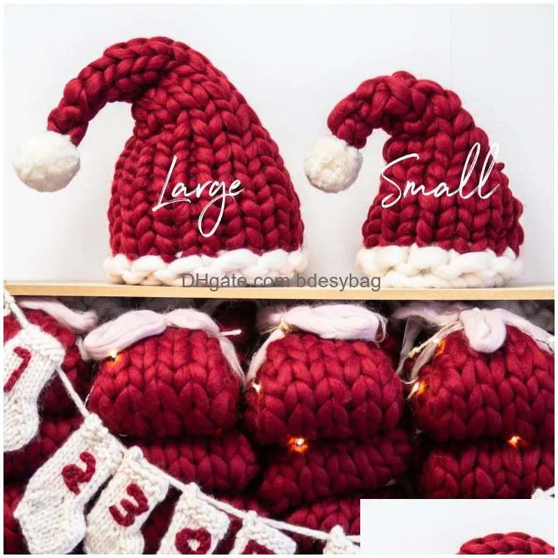 2020 new styles wool knit hats christmas hat fashion home outdoor party autumn winter warm hat xmas gift party favor indoor tree decor