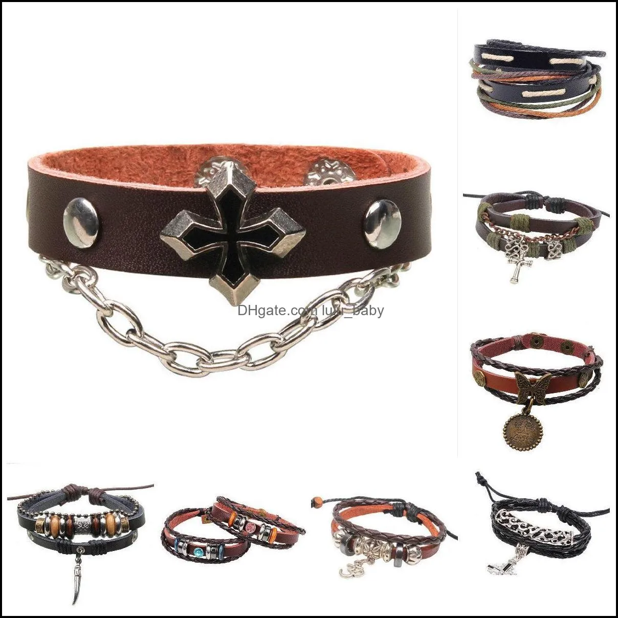 leather bracelet infinity bracelets charms bracelet bangles