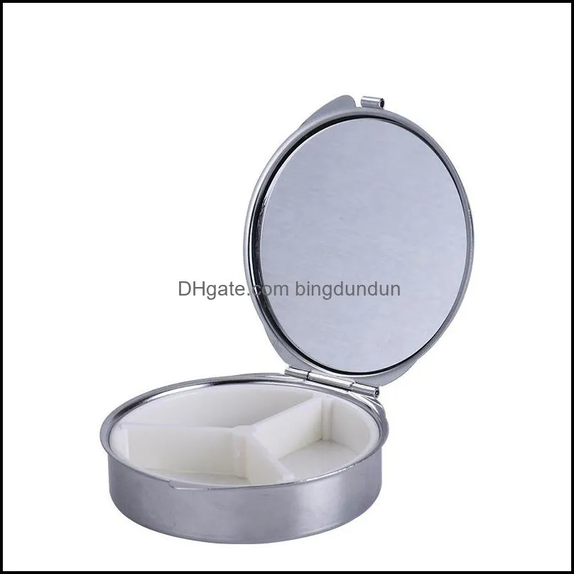 party favor sublimation metal jewelry box stainless steel round packaging box diy small item boxes