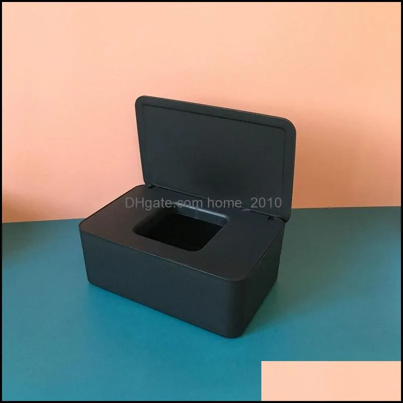 18.5x12x7cm household wet and dry pumping box dustproof desktop storage with lid sealed mask drop