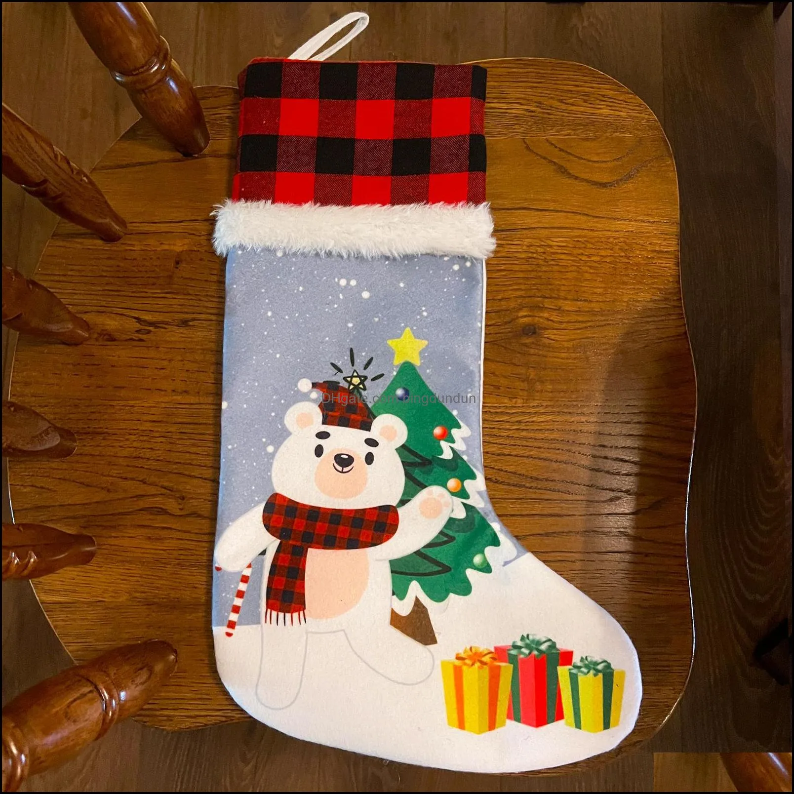 new christmas decoration christmas socks old man snowman gift bag christmas decoration socks pendant