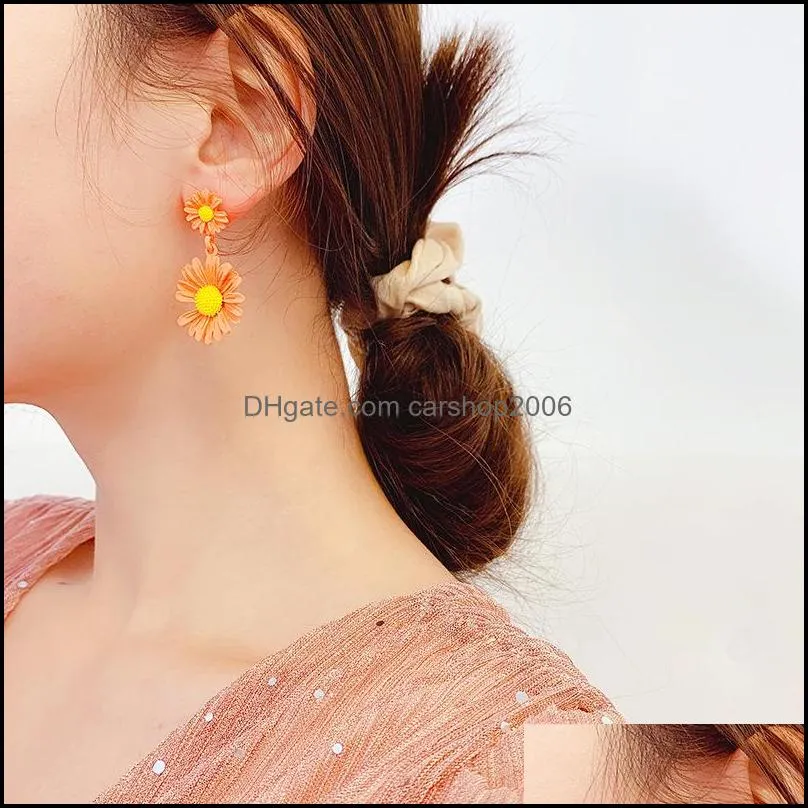  design summer personality sunflower stud earring min daisy flower earrings for women girls