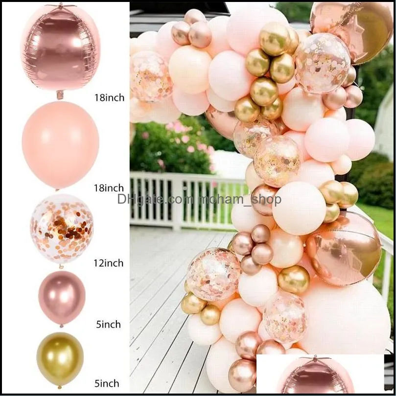 macaron pink balloon garland arch kit wedding birthday kids globos rose gold confetti latex ballon baby shower