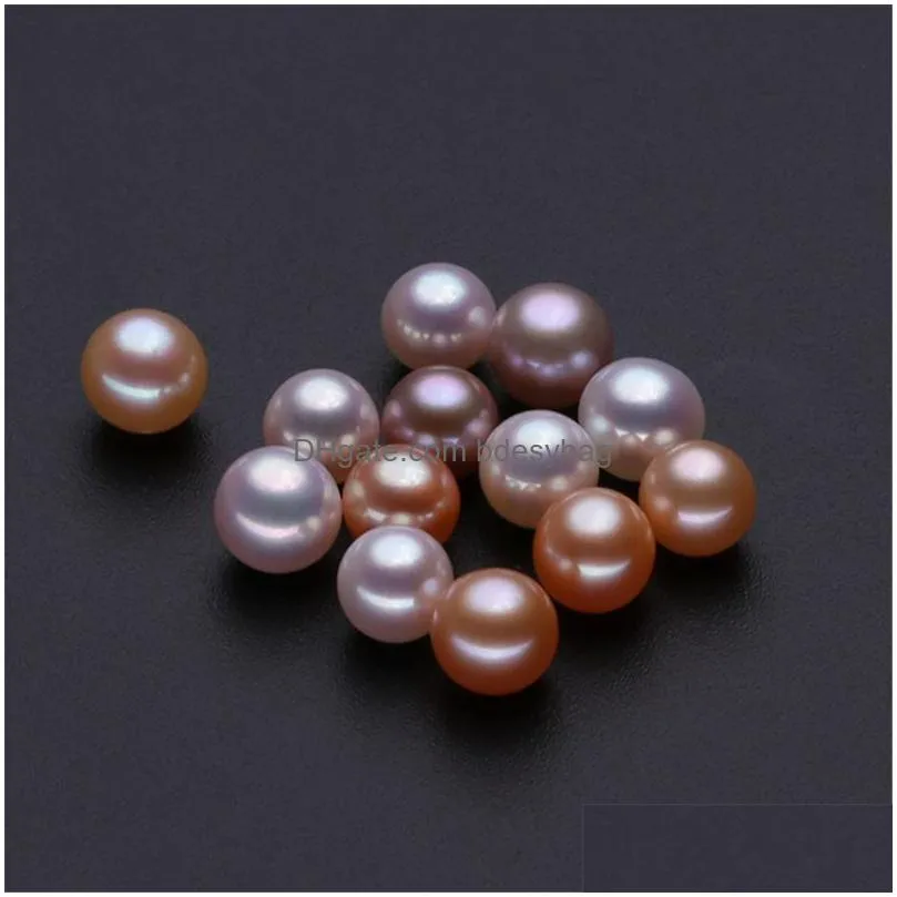 4alevel particles bare beads bulk natural freshwater pearls highquality round glare semifinished products custom